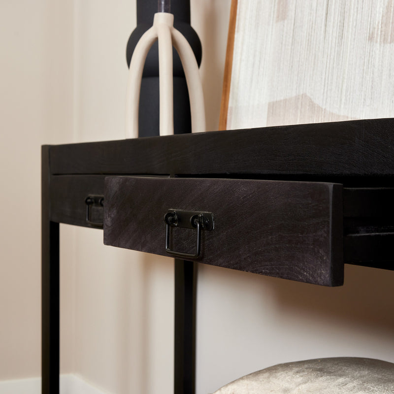 Bijzettafel Boaz Zwart 120 cm 120x35x76 cm-Bijzettafels-Starfurn