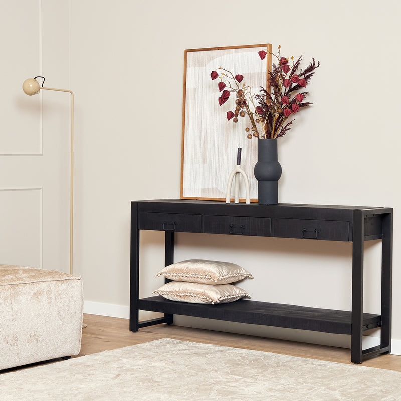 Bijzettafel Boaz Zwart 150 cm 150x35x76 cm-Bijzettafels-Starfurn