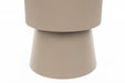 Bijzettafel Brian Glass Beige Ø33x50 cm-Bijzettafels-White Label Living