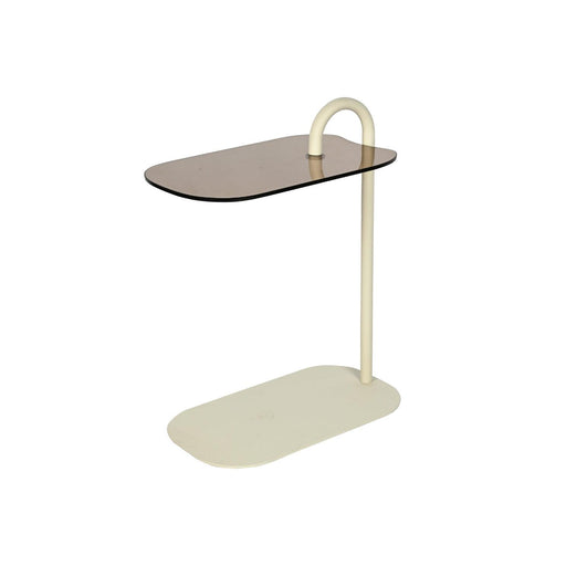 Bijzettafel Brix 3-zitsbank Glas Beige 30x48 cm-Bijzettafels-Livingfurn