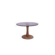 Bijzettafel Brix Bijzettafel Glas Bruin 60 cm 60x60x45 cm-Bijzettafels-Livingfurn
