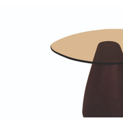 Bijzettafel Brix Bijzettafel Glas Rood 43 cm 43x50x40 cm-Bijzettafels-Livingfurn