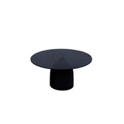 Bijzettafel Brix Bijzettafel Glas Zwart 70 cm 70x70x36 cm-Bijzettafels-Livingfurn