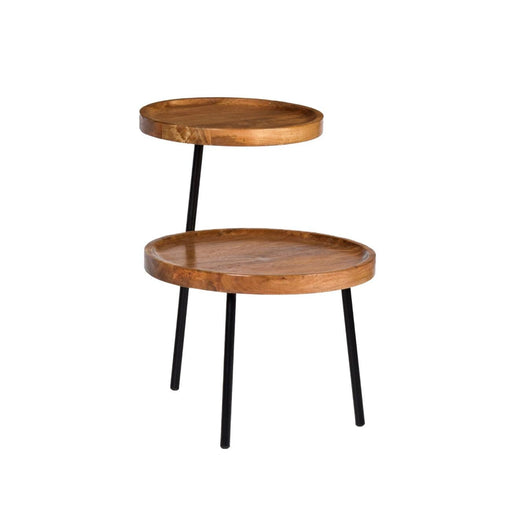 Bijzettafel Brix Bijzettafel Mangohout Naturel hout 45 cm 13631-Bijzettafels-Livingfurn