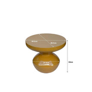 Bijzettafel Brix Bijzettafel Metaal Geel 40 cm 40.5x40.5x34 cm-Bijzettafels-Livingfurn