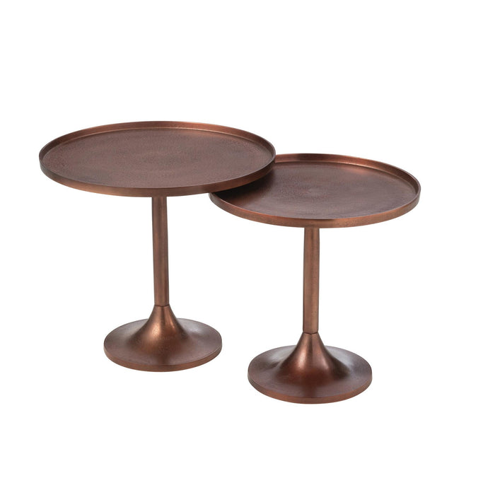 Bijzettafel Bronze Aluminium 56 cm 56x56x49 cm-Bijzettafels-J-Line