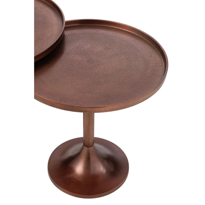 Bijzettafel Bronze Aluminium 56 cm 56x56x49 cm-Bijzettafels-J-Line