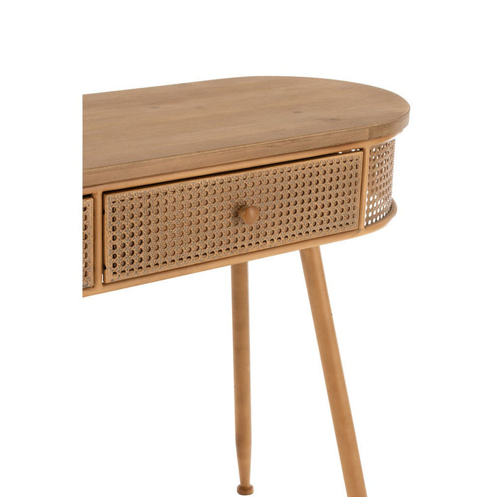 Bijzettafel Bruin Fir hout 40x120 cm-Bijzettafels-J-Line