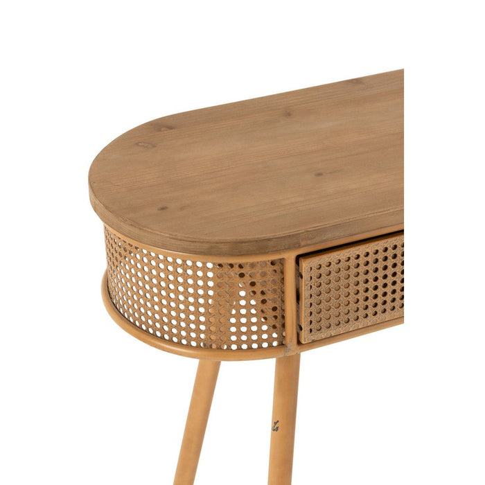 Bijzettafel Bruin Fir hout 40x120 cm-Bijzettafels-J-Line
