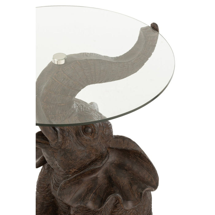 Bijzettafel Bruin Hardener 48 cm 48x50.5x63 cm-Bijzettafels-J-Line