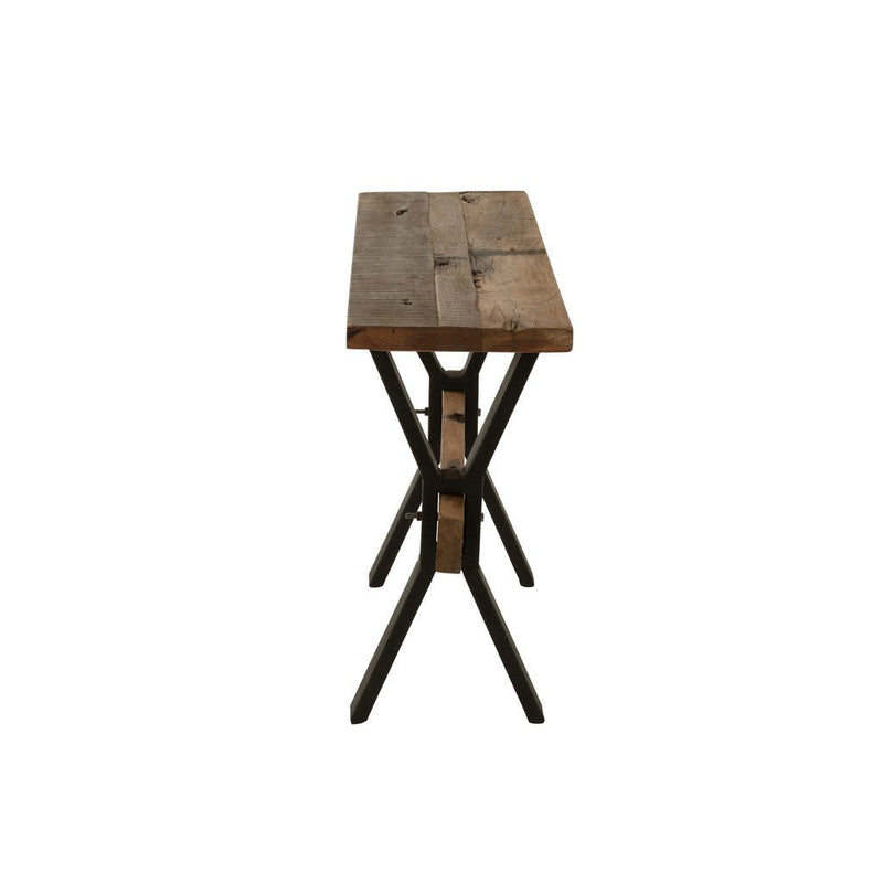 Bijzettafel Bruin Ijzer 35x120 cm-Bijzettafels-J-Line