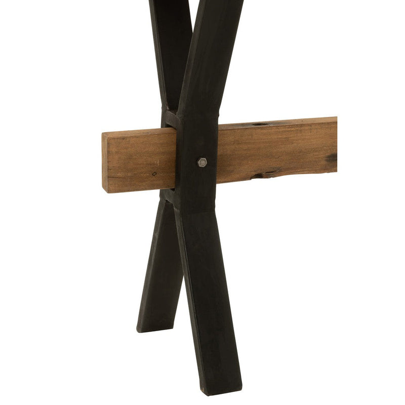 Bijzettafel Bruin Ijzer 35x120 cm-Bijzettafels-J-Line