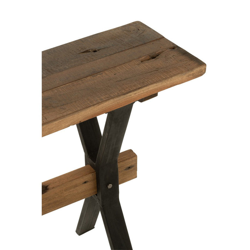 Bijzettafel Bruin Ijzer 35x120 cm-Bijzettafels-J-Line
