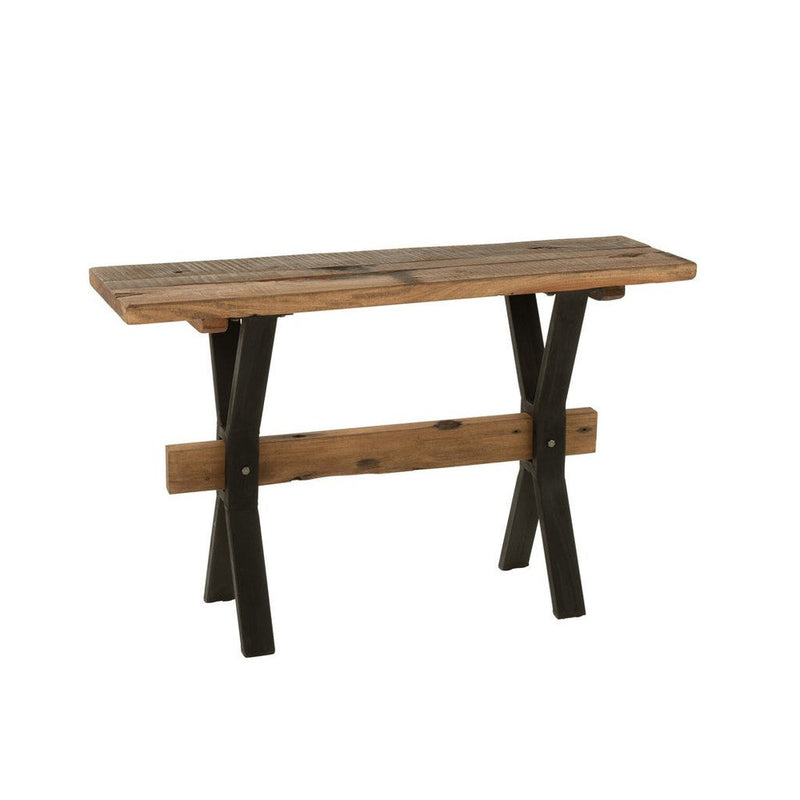 Bijzettafel Bruin Ijzer 35x120 cm-Bijzettafels-J-Line