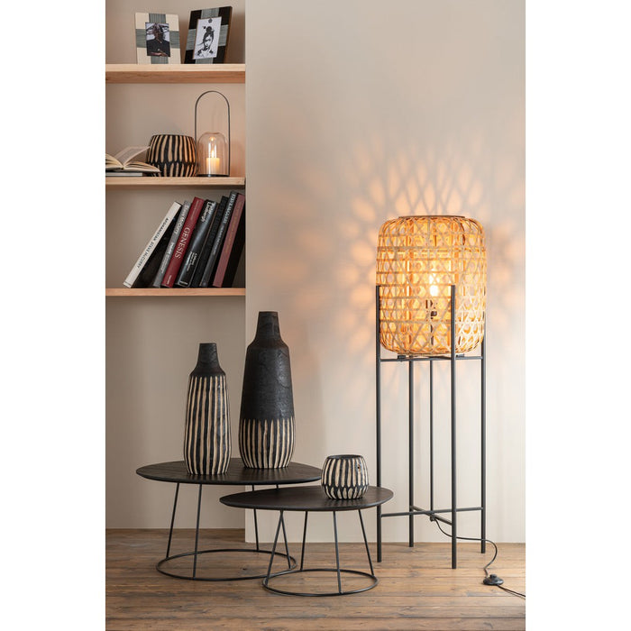 Bijzettafel Bruin ijzer Ovaal 54 cm 54.5x58.5x35 cm-Bijzettafels-J-Line