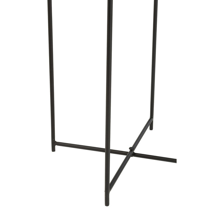 Bijzettafel Bruin Ijzer Rond 39 cm-Bijzettafels-J-Line