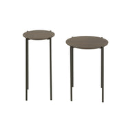 Bijzettafel Bruin Ijzer Rond 43 cm 43x43x48 cm-Bijzettafels-J-Line