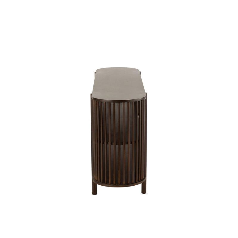 Bijzettafel Bruin Mangohout hout 38x160 cm-Bijzettafels-J-Line