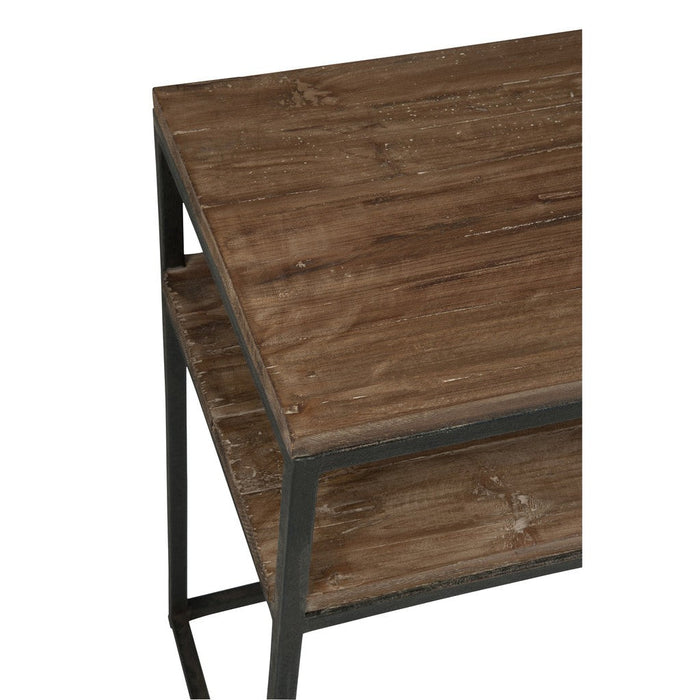 Bijzettafel Bruin Recycled hout 40x120 cm-Bijzettafels-J-Line