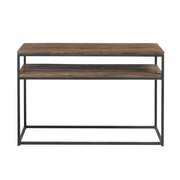 Bijzettafel Bruin Recycled hout 40x120 cm-Bijzettafels-J-Line