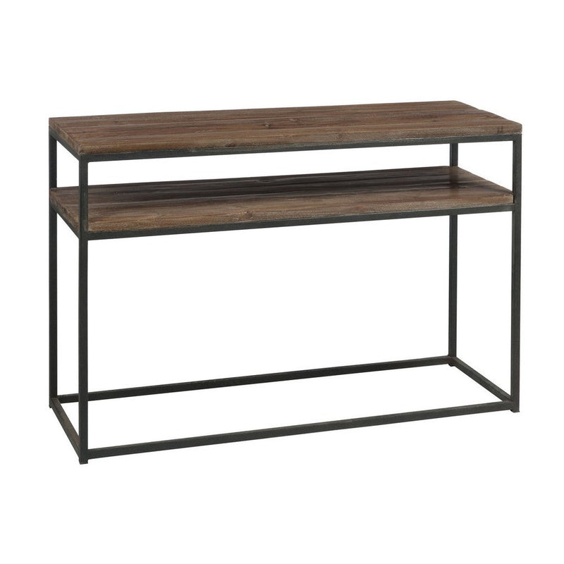 Bijzettafel Bruin Recycled hout 40x120 cm-Bijzettafels-J-Line