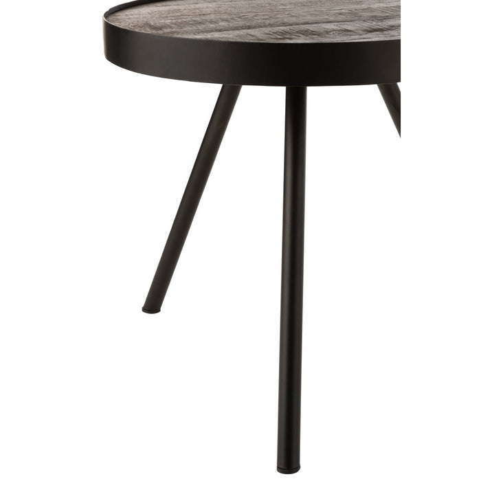 Bijzettafel Bruin ijzer 45 cm 45x45x43 cm-Bijzettafels-J-Line