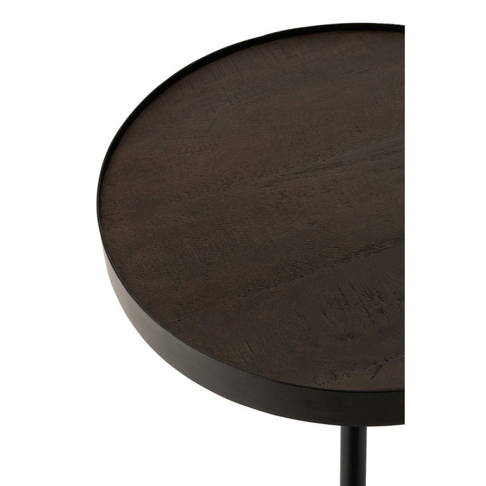 Bijzettafel Bruin ijzer 45 cm 45x45x43 cm-Bijzettafels-J-Line