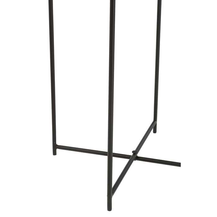 Bijzettafel Bruin ijzer Rond 39 cm 39x39x56 cm-Bijzettafels-J-Line