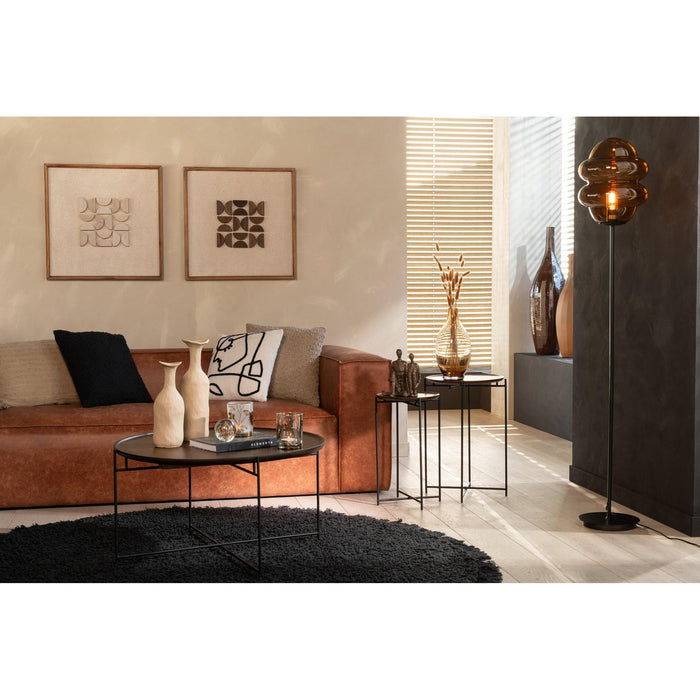 Bijzettafel Bruin ijzer Rond 39 cm 39x39x56 cm-Bijzettafels-J-Line