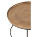 Bijzettafel Bruin ijzer Rond 76 cm 76x76x48 cm-Bijzettafels-J-Line