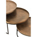 Bijzettafel Bruin ijzer Rond 76 cm 76x76x48 cm-Bijzettafels-J-Line