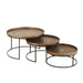 Bijzettafel Bruin ijzer Rond 76 cm 76x76x48 cm-Bijzettafels-J-Line
