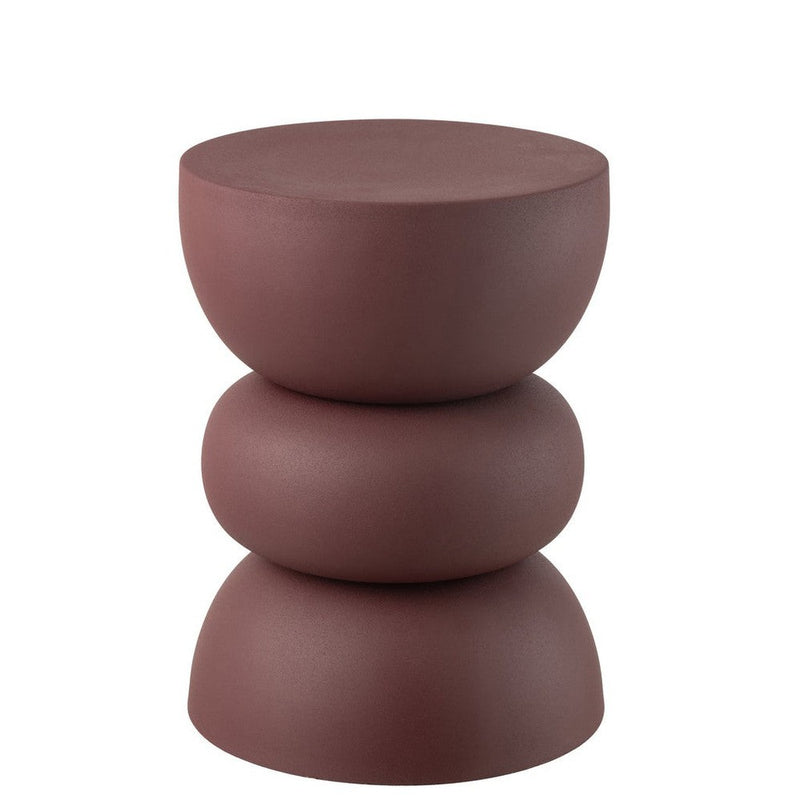Bijzettafel Burgundy Ijzer 32 cm 32x32x43.5 cm-Bijzettafels-J-Line