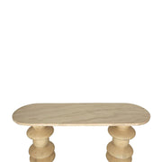 Bijzettafel Callain Mangohout Beige 33x106 cm-Bijzettafels-PTMD