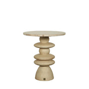 Bijzettafel Callain Mangohout Beige 45 cm-Bijzettafels-PTMD