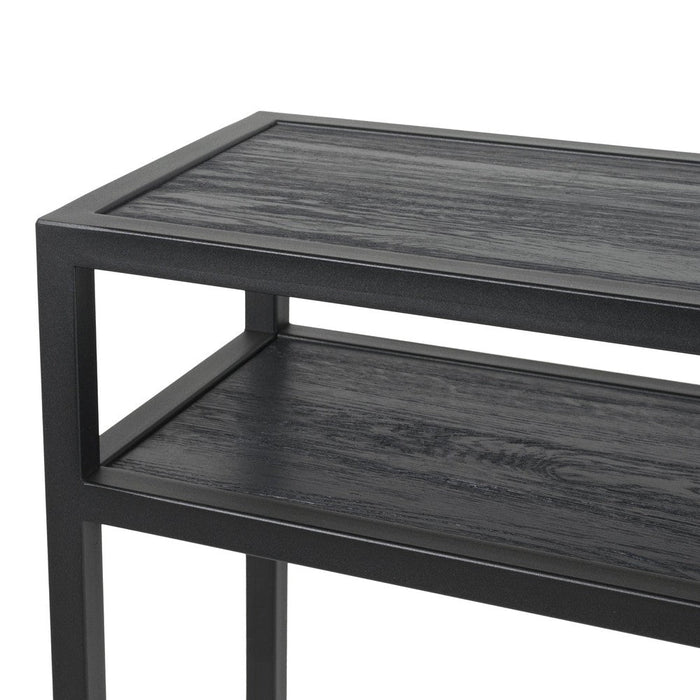 Bijzettafel Consoletafel DANIËL 120 Staal Zwart 120x30x90cm-Bijzettafels-Spinder