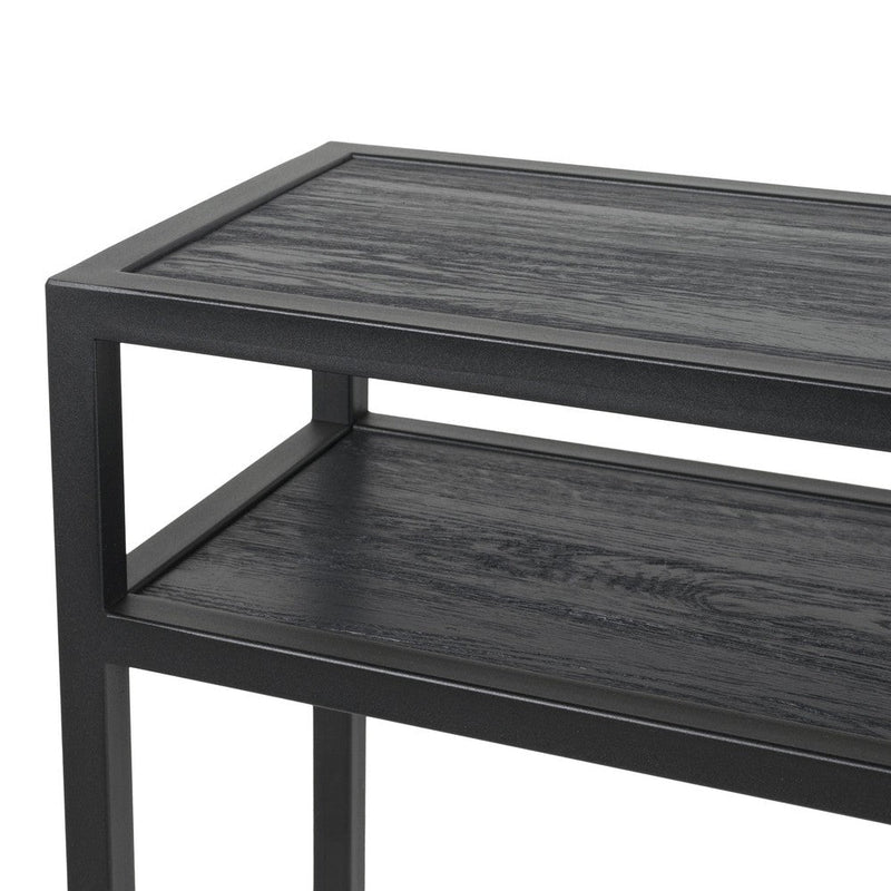 Bijzettafel Consoletafel DANIËL 120 Staal Zwart 120x30x90cm-Bijzettafels-Spinder