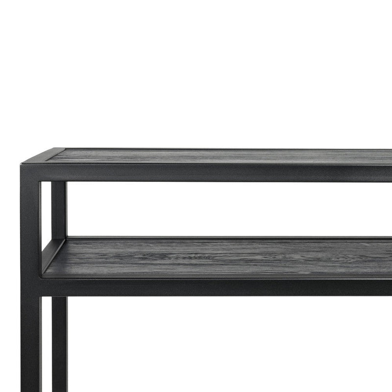 Bijzettafel Consoletafel DANIËL 120 Staal Zwart 120x30x90cm-Bijzettafels-Spinder