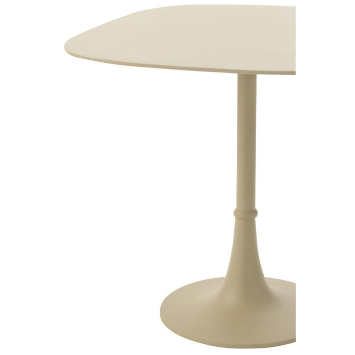 Bijzettafel Crème Aluminium Vierkant 41 cm-Bijzettafels-J-Line