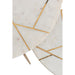 Bijzettafel Crème Marmer 41 cm-Bijzettafels-J-Line