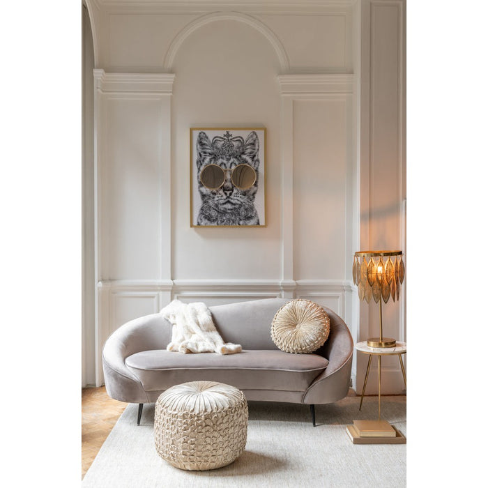 Bijzettafel Crème Marmer 41 cm-Bijzettafels-J-Line