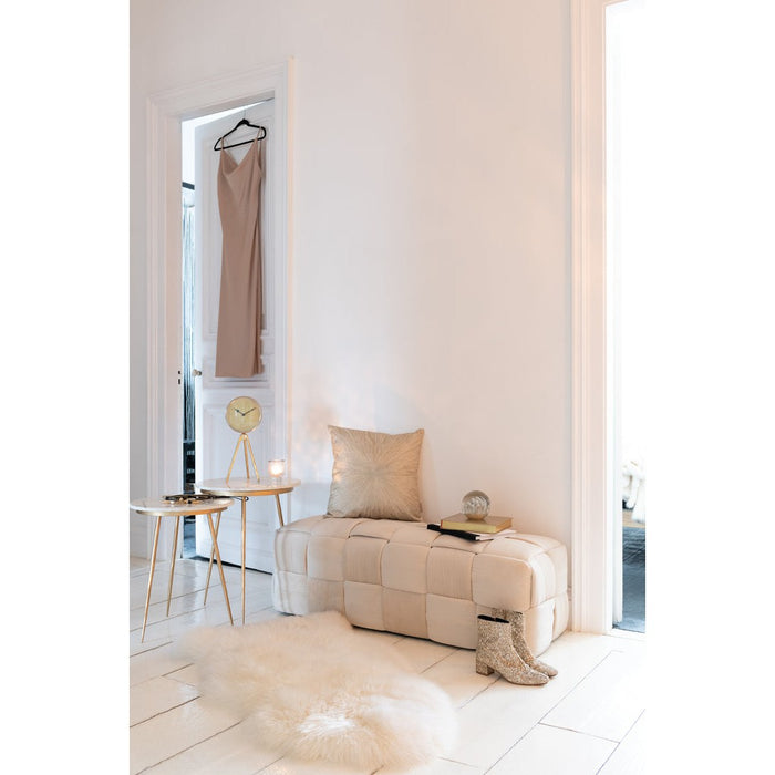 Bijzettafel Crème Marmer 41 cm-Bijzettafels-J-Line