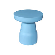 Bijzettafel Drum Blauw Mangohout 40 cm 40x40x42 cm-Bijzettafels-Starfurn
