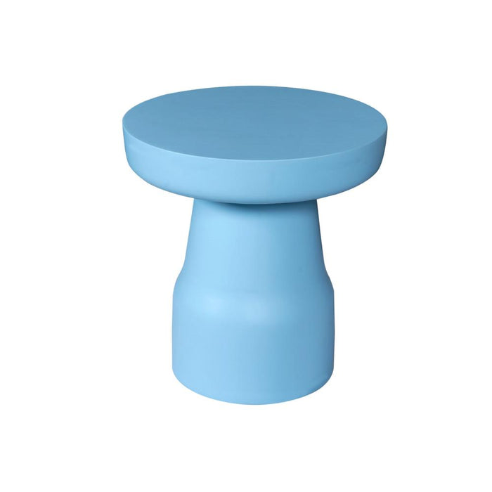 Bijzettafel Drum Blauw Mangohout 40 cm-Bijzettafels-Starfurn