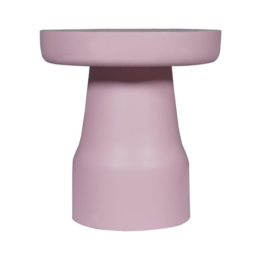 Bijzettafel Drum Roze Mangohout 40 cm 40x40x42 cm-Bijzettafels-Starfurn