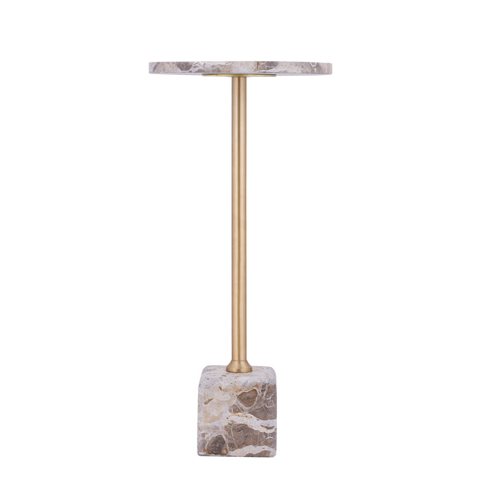 Bijzettafel Ebe Marmer Beige Hoog-Bijzettafels-PTMD