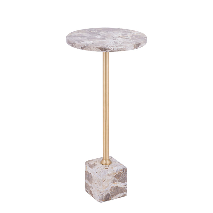 Bijzettafel Ebe Marmer Beige Hoog-Bijzettafels-PTMD