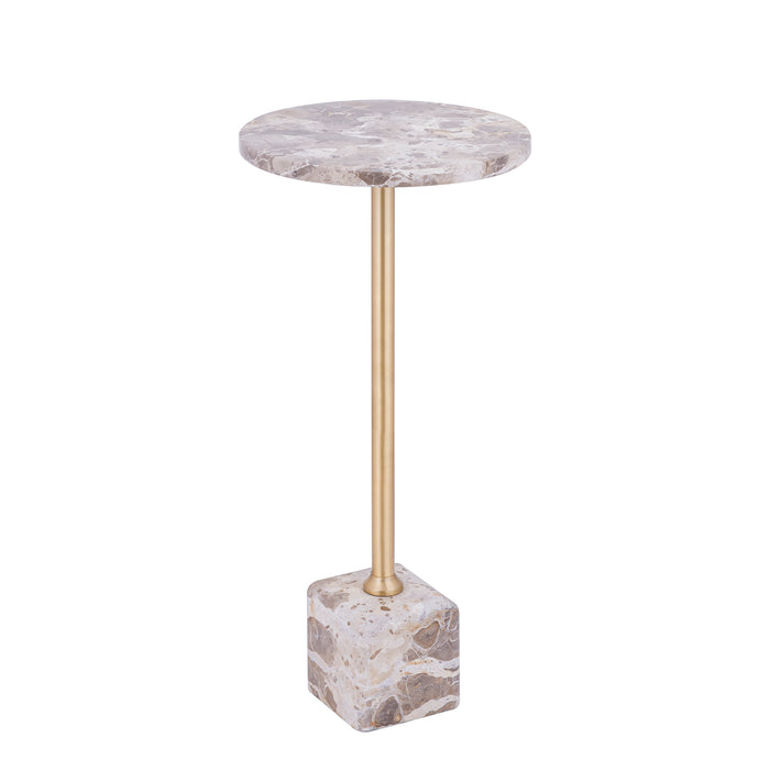 Bijzettafel Ebe Marmer Beige Hoog-Bijzettafels-PTMD