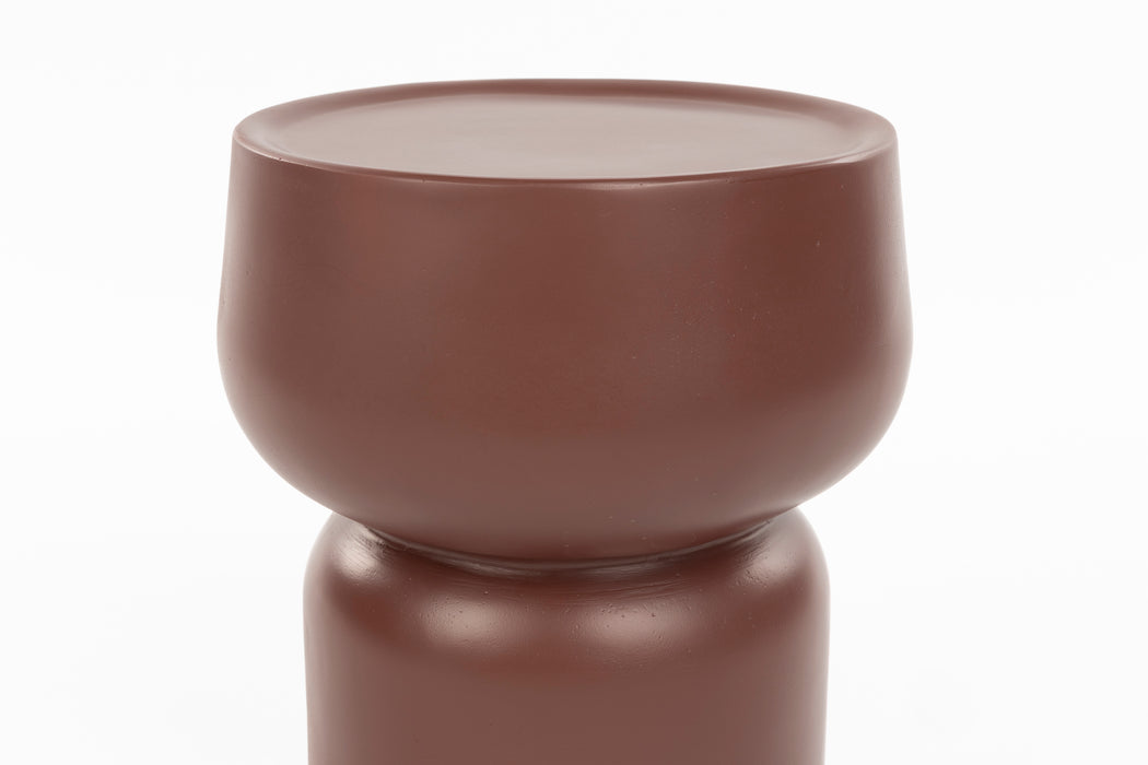 Bijzettafel Eline MGO Terracotta Ø30x36 cm-Bijzettafels-White Label Living