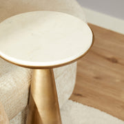 Bijzettafel Essy Groot Wit marmer 45 cm 45x45x50 cm-Bijzettafels-Starfurn